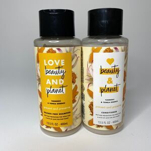 Love Beauty & Planet Turmeric & Tonka Essence Shampoo & Conditioner Set 13.5 Oz